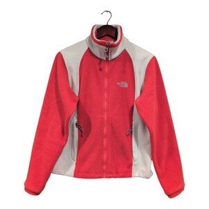 Vintage The North Face Orange & White Fleece Full Zip Jacket Size Women’s Small